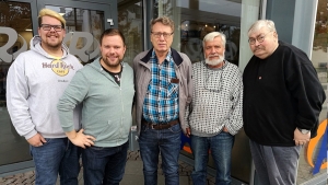 Fra venstre: Eirik Michelsen, Ole-Henrik Olsen, Frank Roy Larsen, Ragnar Steinstad og Hans Gunnar Tørre.