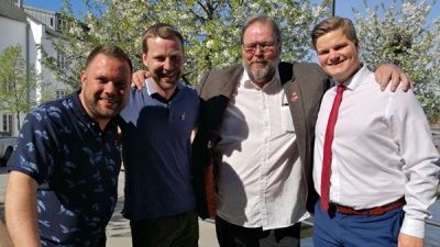 Ole-Henrik Olsen, Morten Persson Selstad, Johnny Skogsråd og Tobias Drevland Lund.